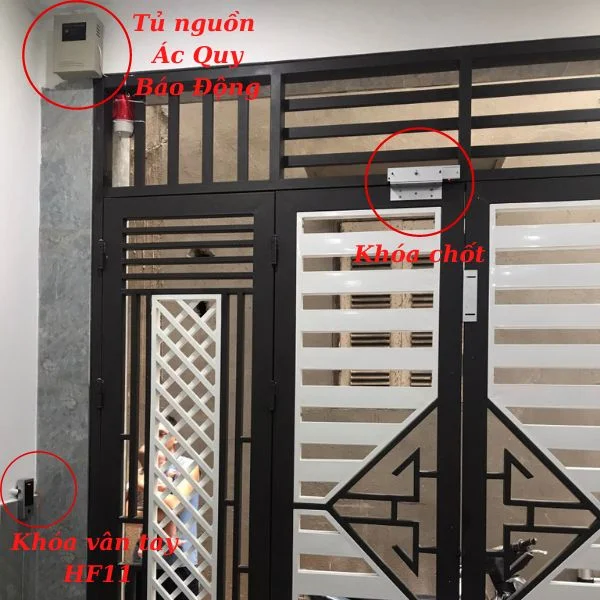 Khóa cửa vân tay nhà trọ, chung cư, văn phòng HF11 trọn gói