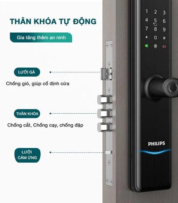 khoa-van-tay-philips-7300-than-khoa-tu-dong